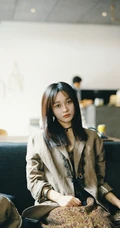 王一菲微博晒最新复古慵懒风格写真图片
