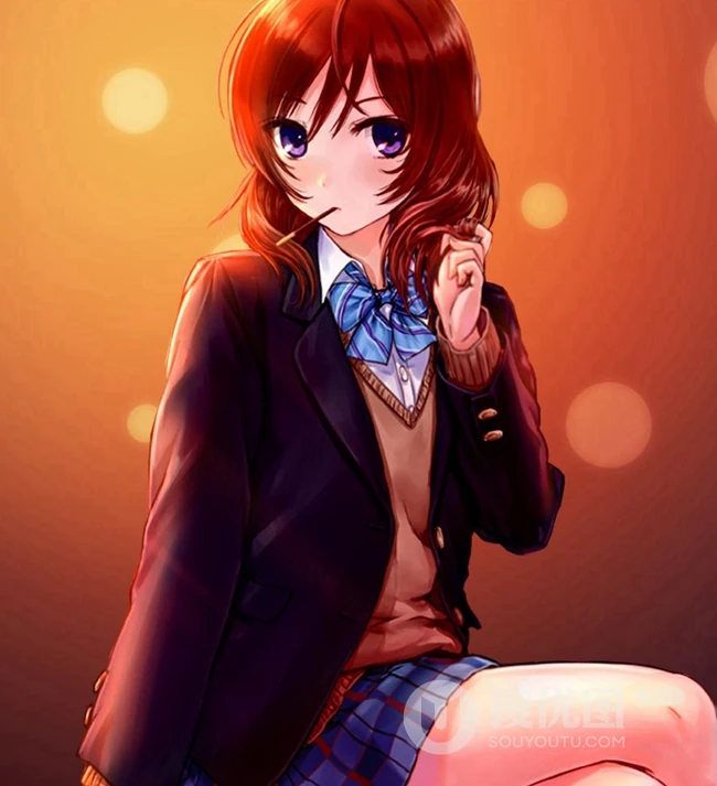 治愈系甜美可爱动漫少女插画图片-源自LoveLive!