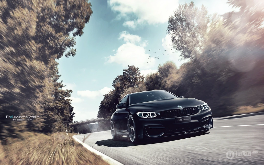 黑色宝马bmw_M4_Coupe警车，跑车系列高清壁纸图片