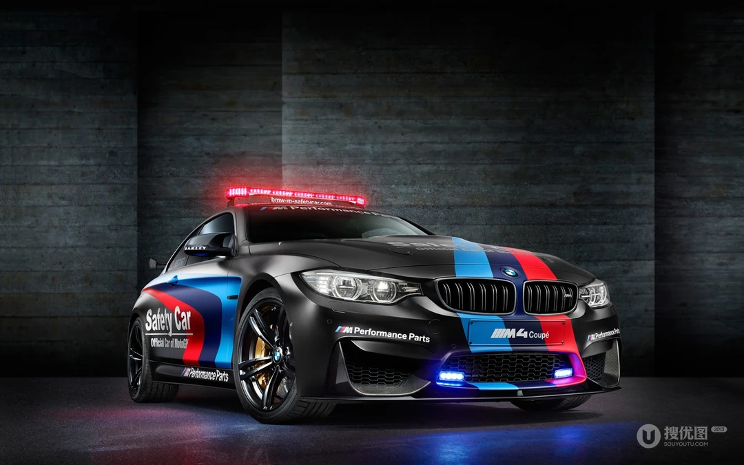 黑色宝马bmw_M4_Coupe警车，跑车系列高清壁纸图片