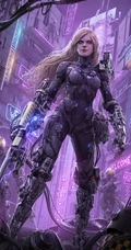 来自未来的女战士，改装机器人等帅气手机壁纸