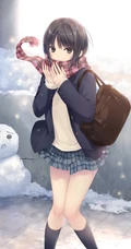 比较简洁风格的动漫女孩手机壁纸套图