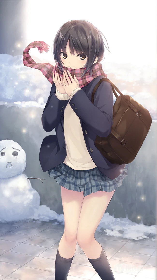 比较简洁风格的动漫女孩手机壁纸套图
