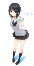 比较简洁风格的动漫女孩手机壁纸套图
