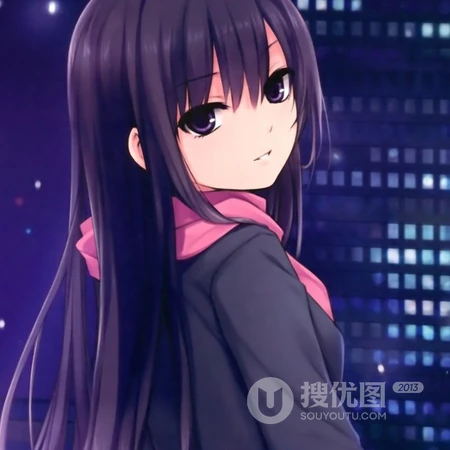 唯美动漫少女学生头像图片