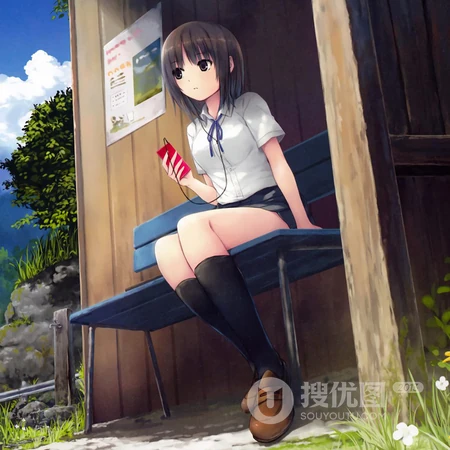 唯美动漫少女学生头像图片