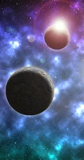 炫彩的宇宙星云，银河系高清手机壁纸