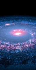 炫彩的宇宙星云，银河系高清手机壁纸