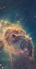 炫彩的宇宙星云，银河系高清手机壁纸