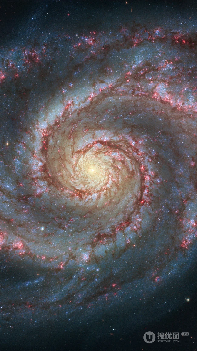 炫彩的宇宙星云，银河系高清手机壁纸
