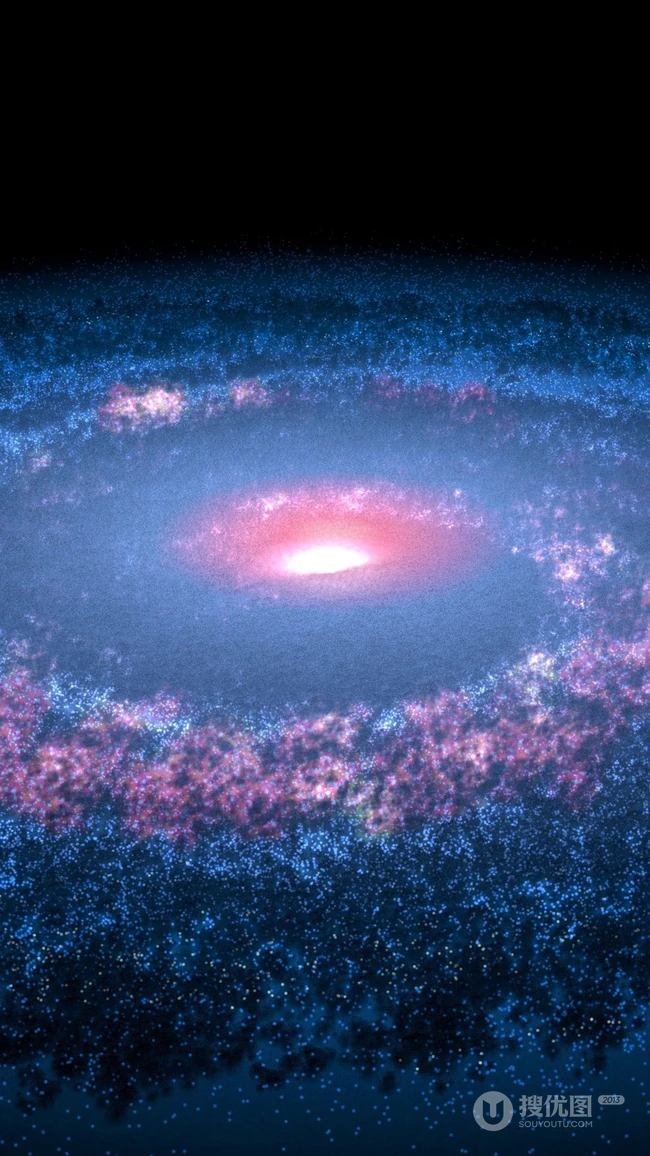 炫彩的宇宙星云，银河系高清手机壁纸
