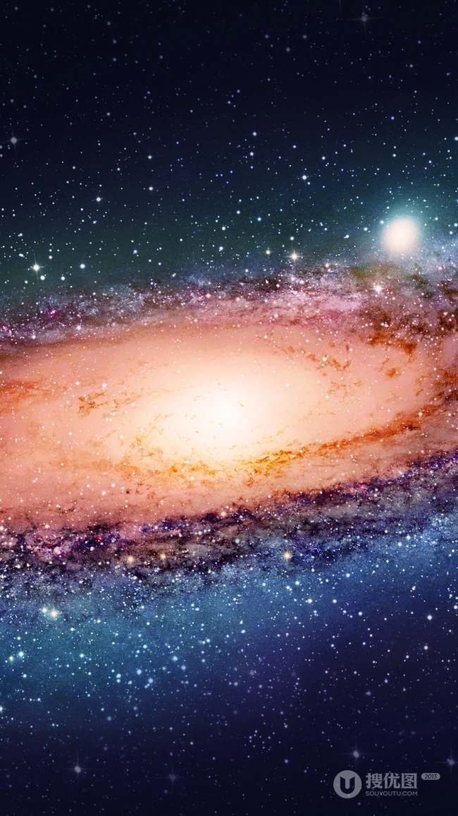 炫彩的宇宙星云，银河系高清手机壁纸
