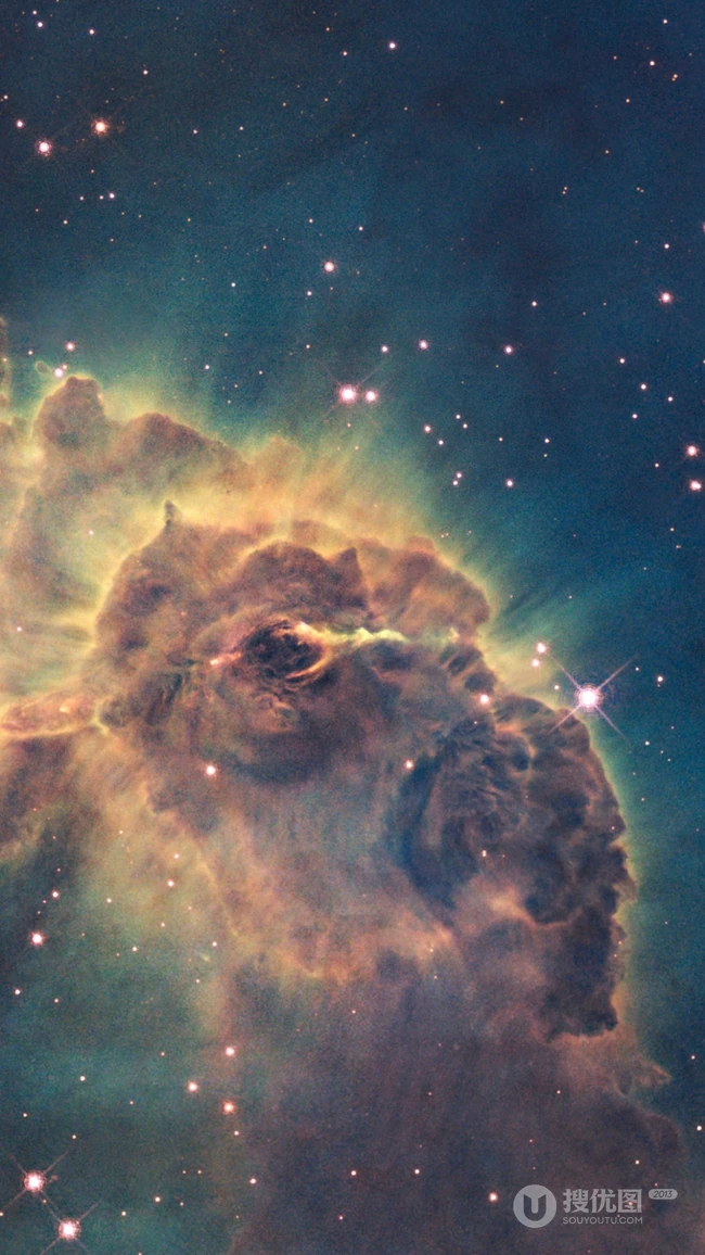 炫彩的宇宙星云，银河系高清手机壁纸