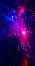 炫彩的宇宙星云，银河系高清手机壁纸