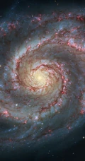 炫彩的宇宙星云，银河系高清手机壁纸