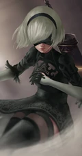 酷帅女战士手绘插画手机壁纸图片下载