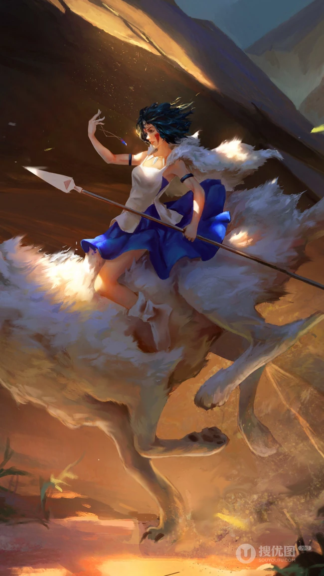 霸气的动漫古装，欧美上世纪女战士等插画手机壁纸