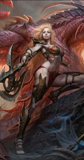 霸气的动漫古装，欧美上世纪女战士等插画手机壁纸