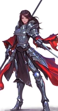 精灵射手，铠甲女骑士，女剑客动漫插画手机壁纸