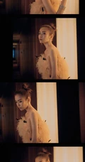 刘美彤丸子头造型仙美亮相，穿着露背羽毛裙尽显温柔气质