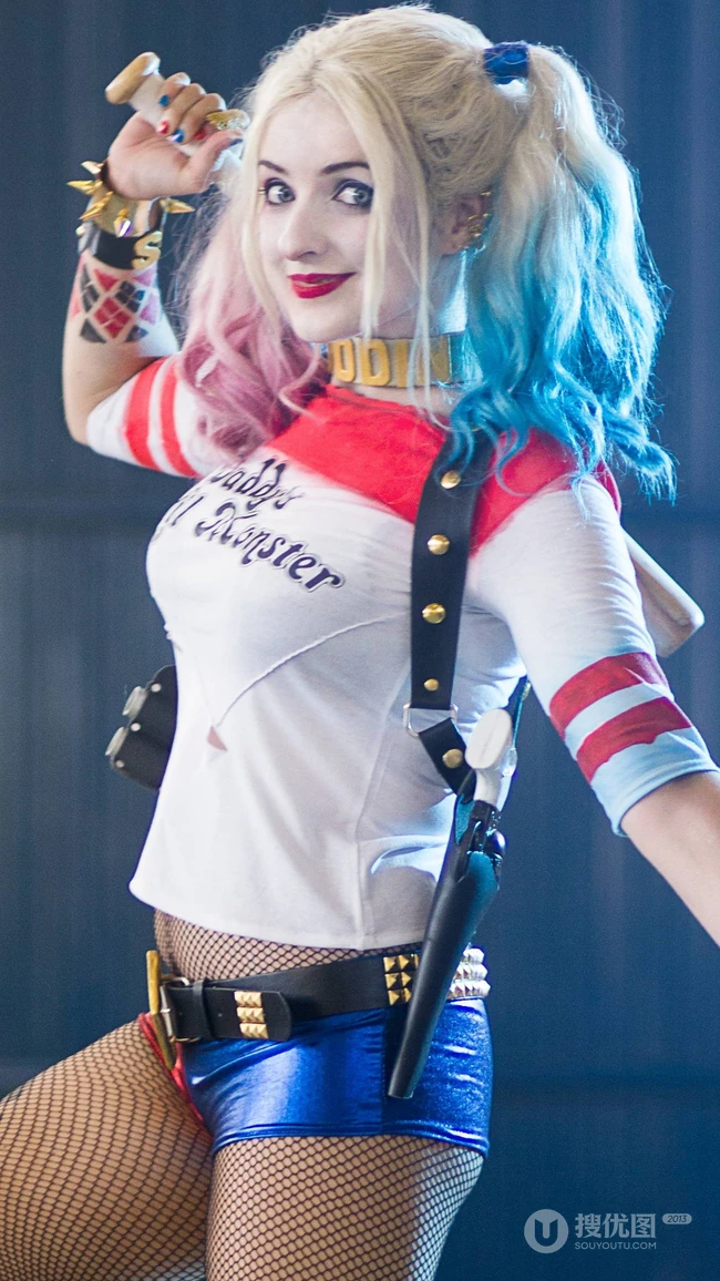 神级cosplay美国动漫人物&ldquo;小丑女&rdquo;手机壁纸，简直神还原