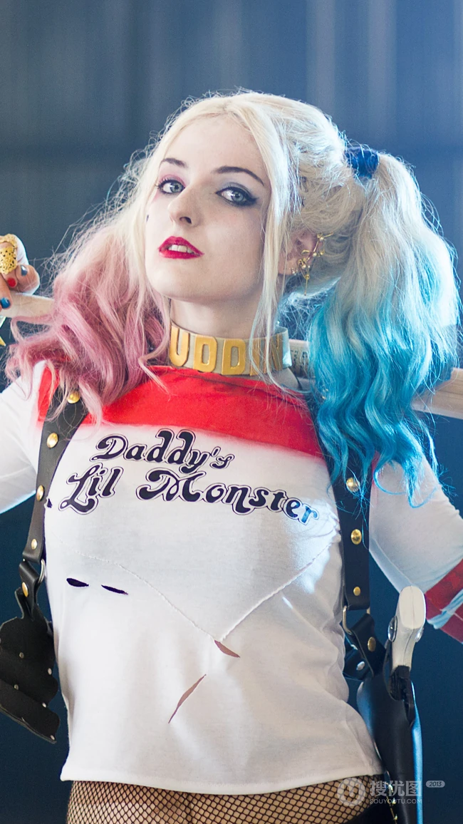 神级cosplay美国动漫人物&ldquo;小丑女&rdquo;手机壁纸，简直神还原