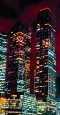 城市里的高层建筑，标志性大厦手机壁纸