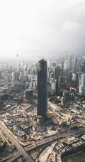 城市里的高层建筑，标志性大厦手机壁纸