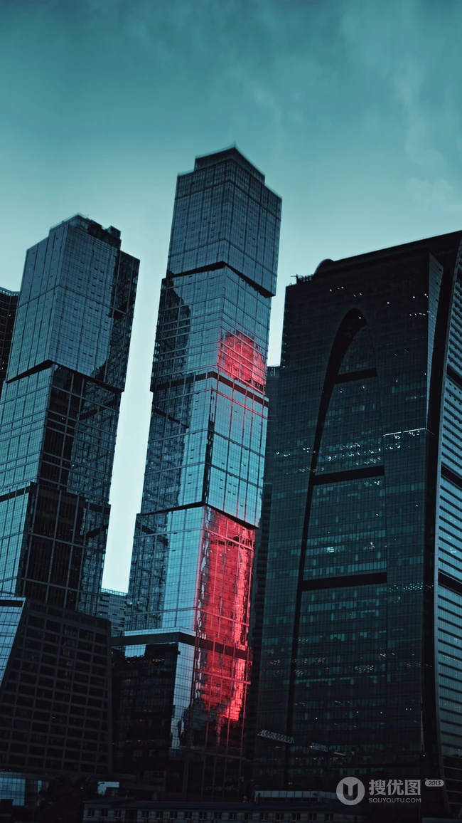 城市里的高层建筑，标志性大厦手机壁纸