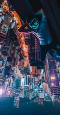 唯美的城市灯光夜景4K手机壁纸免费下载