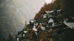 最美旅游小镇哈尔施塔特镇唯美景色高清壁纸下载
