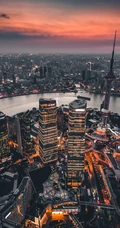 欧美一线城市建筑唯美航拍高清4K手机背景图片