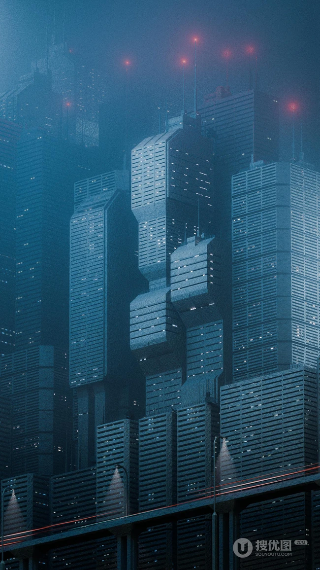 奇幻未来科技城市，星球大战机器人手机壁纸