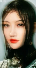 景甜湿发造型个性气质杂志写真图片