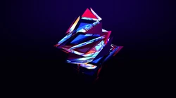 3D创意图形，晶格拼贴的3D图案壁纸图片
