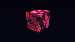 3D创意图形，晶格拼贴的3D图案壁纸图片