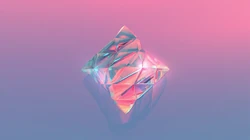 创意3D拼贴图形，渐变炫彩背景高清壁纸下载