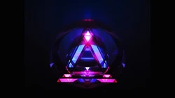 创意3D拼贴图形，渐变炫彩背景高清壁纸下载