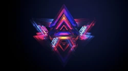 炫彩的光线折射，晶格化拼贴的3D图形创意壁纸图片下载