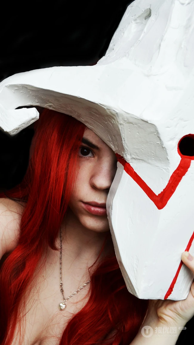 冷艳欧美美女创意cosplay4K手机背景图片下载