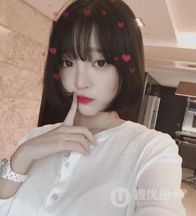 韩国精选空灵系短发女生姜仁卿气质室内精选写真图片集