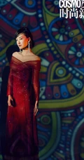 王丽坤演绎各种复古新娘服饰造型杂志写真图片