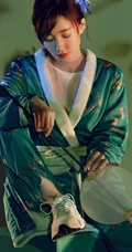 王丽坤演绎各种复古新娘服饰造型杂志写真图片