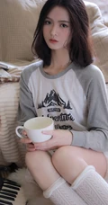 小脸女生，大眼睛，超清新动人鹅蛋脸少女室内写真图片