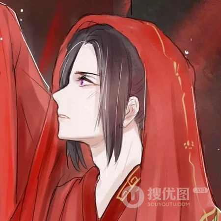 唯美动漫古风男男创意头像一人一半兄弟头像图片