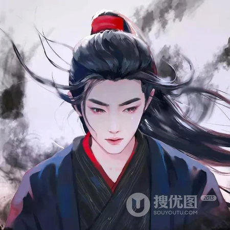 唯美动漫古风男男创意头像一人一半兄弟头像图片