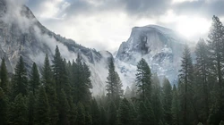 美丽的雪山，唯美的海上冰山高清电脑壁纸下载