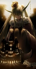 虚拟动漫明星初音未来3D插画手机背景图片