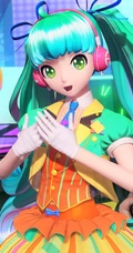 虚拟动漫明星初音未来3D插画手机背景图片