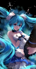 虚拟动漫明星初音未来3D插画手机背景图片